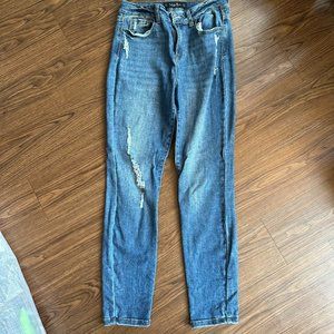 Ankle Super High Rise Narrow Leg Blue Jeans Indigo Rein Size 11 W 29 L 29